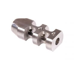 AR10 308 MUZZLE BRAKE 2 PORT STAINLESS BOWDEN