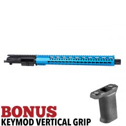 AR15 CUSTOM UPPER 556 16IN BLUE KEYMOD 16.5IN 1IN7