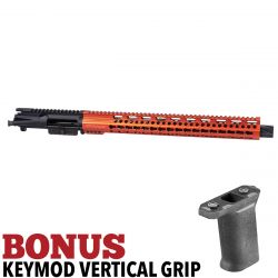 AR15 CUSTOM UPPER 556 16IN RED KEYMOD 16.5IN 1IN7