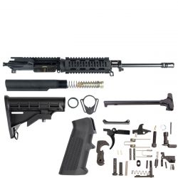 AR15 UPPER KIT 16IN 5.56 QUAD RAIL LPK AND STOCK