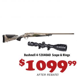 BROWNING XBOLT 2 SPEED 243 OVIX CAMO SCOPE PKG