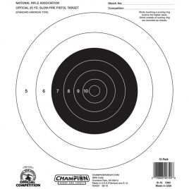 CHAMPION TARGETS NRA 25YD PISTOL TARGET 12 PACK