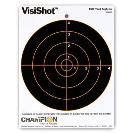 CHAMPION TARGETS VISISHOT 100YD SIGHT-IN 10 PACK