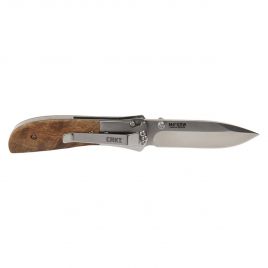 CRKT M4 3.25IN BURL WOOD SPRING ASSIST KNIFE