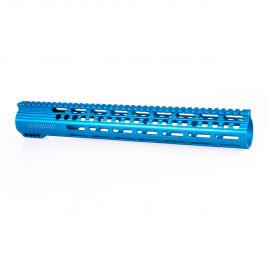 AR 308 HANDGUARD M-LOK BLUE 15IN FIVE ROWS