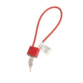 CABLE LOCK 2-KEY RED MASCON