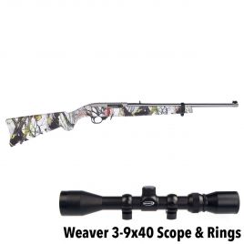 RUGER® 10/22® 22LR STAINLESS CAMO STOCK SCOPE PKG